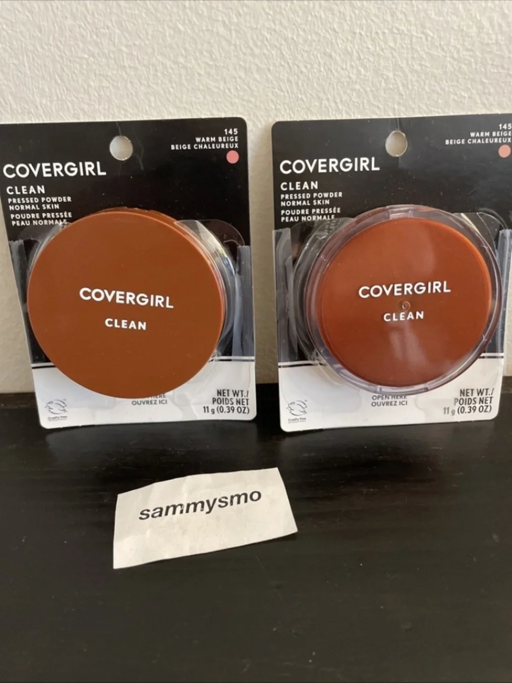 Covergirl Clean Pressed Powder 145 Warm Beige, Original Talc, x2 READ DESCRIPT